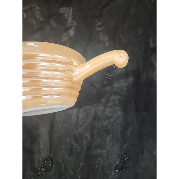 Vintage Fire King Peach Lustre Soup Bowl With Handle - Picture 5 of 12